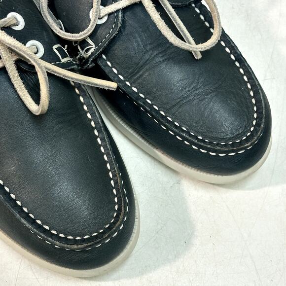 EXCELLENT Quoddy Women's Canoe Boat Shoe Moccasin Blue Green Made in Maine USA 9 - Picture 8 of 12